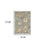 8' X 11' Gray Ivory And Blue Oriental Area Rug With Fringe