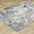 Homeroots Home Decor Abstract Power Loom Stain Resistant Area Rug, Blue Ivory Grey Brown Beige and Light Blue, 10' x 13'