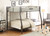 Black Metal Finish Twin Over Full Bunk With Side Ladders - 614486175895