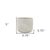 Light Cement 39 Ounce Striped Round Distressed Pot Planter - 880024825786