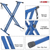 Keyboard Stand Double X Style Adjustable Lift Piano Riser For 49 To 88 Keys  - 810144132044