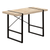 49" Natural and Black Computer Desk - 606114856115
