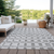 9' X 12' Gray And Ivory Geometric Washable Indoor Outdoor Area Rug - 608219310240