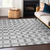 9' X 12' Gray And Ivory Geometric Washable Indoor Outdoor Area Rug - 608219310240