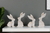 Set of Four Polyresin Rabbit Figurines - 880024574776