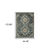 8' X 11' Blue And Gold Oriental Area Rug With Fringe