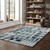 Homeroots Home Decor 6' X 9' Blue Geometric Power Loom Stain Resistant Area Rug