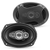 6x9 Car Speaker Pair 800W 4Ohm 2 Way Coaxial Speaker w Super Tweeter Universal Fit for Vehicle - 810144135083