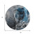 8' Blue And Charcoal Abstract Washable Round Rug With UV Protection - 880024897745