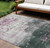 10' X 14' Blush And Emerald Geometric Washable Indoor Outdoor Area Rug - 880016477559