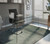 43" Clear Glass Computer Desk - 880016843613