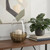 10" Gold And Clear Woven Metal And Glass Tabletop Hurricane Candle Holder - 880024684512