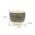 Ceramic 39 Ounce Striped Round Distressed Pot Planter - 880016477665