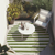8' Round Olive Green Round Striped Washable Non Skid Indoor Outdoor Area Rug - 606114996705