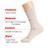 Ecru Cotton Crew Socks for Women  3 Pairs, Soft & Breathable - 742137054081