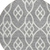 8' Gray And Ivory Round Trellis Washable Indoor Outdoor Area Rug - 608219246792