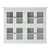 52" White Wood and Glass Two Level Storage Cabinet