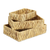 Set of Three Natural Water Hyacinth Rectangular Baskets - 880016647174