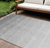 9' X 12' Gray And Light Gray Ombre Washable Indoor Outdoor Area Rug - 608219064648