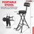 Guitar Stool Adjustable Backrest Piano Chair 3.15" Padded Seat Music Stand - 810144132747