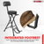 Guitar Stool Adjustable Backrest Piano Chair 3.15" Padded Seat Music Stand - 810144132747