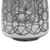 9" Dark Gray Geometric Etched Glass Table Vase - 880016398243