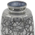 9" Dark Gray Geometric Etched Glass Table Vase - 880016398243