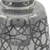 9" Dark Gray Geometric Etched Glass Table Vase - 880016398243