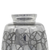 9" Dark Gray Geometric Etched Glass Table Vase - 880016398243