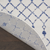 5' Ivory and Blue Geometric Round Rug - 608219374297