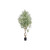 87" Green Artificial Olive Tree In Cylindrical Black Cement Pot - 880016680522