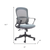 Adjustable Height Swivel Rolling Office Chair - 880016870299