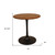30" Brown and Black Rounded Solid Wood and Iron Pedestal Base Dining Table - 606114813729