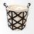 Set of Two Black And Cream Metal Basket - 808230022911