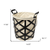 Set of Two Black And Cream Metal Basket - 808230022911