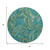 8' Teal Green And Gold Paisley Distressed Washable Round Rug With UV Protection - 880024642208