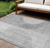 8' X 10' Gray Silver And Charcoal Geometric Washable Indoor Outdoor Area Rug - 608219372675