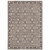 Homeroots Home Decor 8' x 11' Grey and Ivory Oriental Power Loom Stain Resistant Area Rug with Fringe