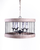 Wood and Metal Cylinder Six Light Dimmable Chandelier - 880016493801