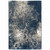 10' X 13' Blue And Grey Abstract Shag Power Loom Stain Resistant Area Rug