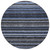 8' Blue Denim Blue And Gray Round Striped Washable Indoor Outdoor Area Rug - 606114958499
