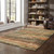 Homeroots Home Decor 10'x14' Gold and Slate Abstract Area Rug