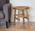 23" Brown Distressed Solid Wood End Table - 880016853742