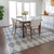 10' X 14' Sky Blue And Ivory Geometric Washable Indoor Outdoor Area Rug
