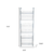 24" White And Gray Metal Baskets Wall Mounted Cubby Shelf - 880016723908