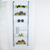 24" White And Gray Metal Baskets Wall Mounted Cubby Shelf - 880016723908