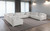 Light Gray Italian Leather Power Reclining U Shaped Twelve Piece Corner Sectional With Console - 880016486094