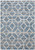 Homeroots Home Decor 10' x 14' Blue and Ivory Geometric Power Loom Stain Resistant Area Rug