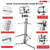 Keyboard Stand Z Style Sturdy Adjustable Electric Piano Riser Holder + Wheels - 810144132013