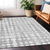 8' X 10' Gray And Ivory Abstract Washable Indoor Outdoor Area Rug - 608219039080